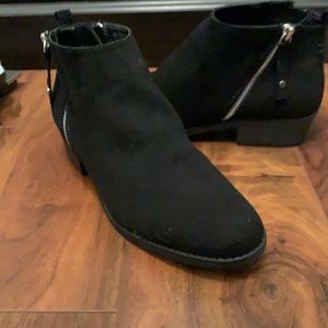 Dolcetta Black Faux Suede Daria Ankle Bootie. New. Never worn outside of house!!